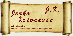 Jerko Krivčević vizit kartica